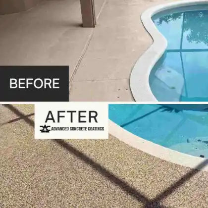 Before-and-after comparison shown side by side | Charleston Concrete