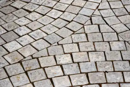 Close-up of intricate stone paving pattern | Charleston Concrete