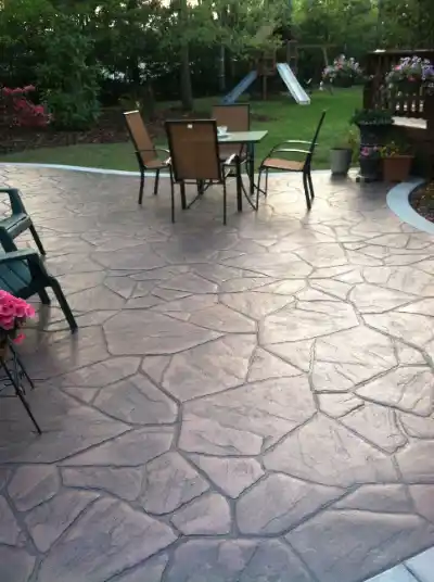 Concrete patio featuring stamped surface | Charleston Concrete