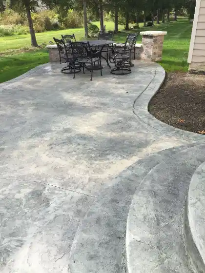 Concrete paving with decorative patio stamping | Charleston Concrete
