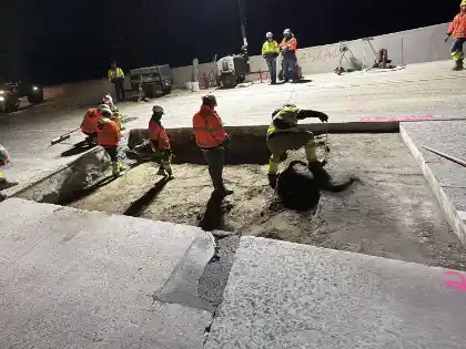 Concrete slab replacement for express lanes | Charleston Concrete