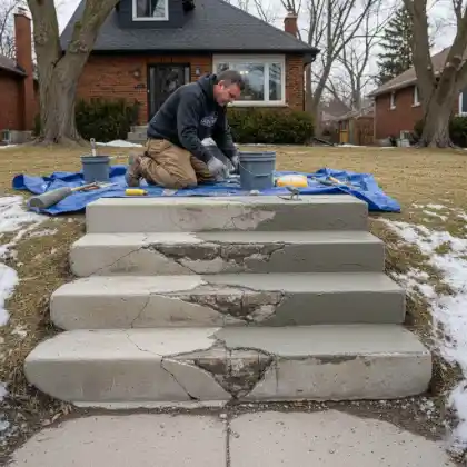 Concrete step repair | Charleston Concrete