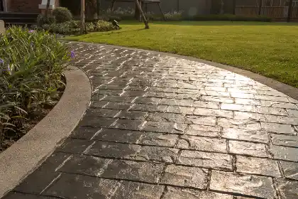 Concrete surface with decorative overlay | Charleston Concrete