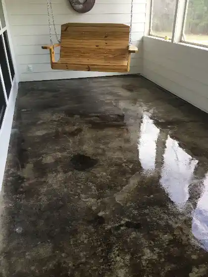 Decorative stained finish on concrete | Charleston Concrete