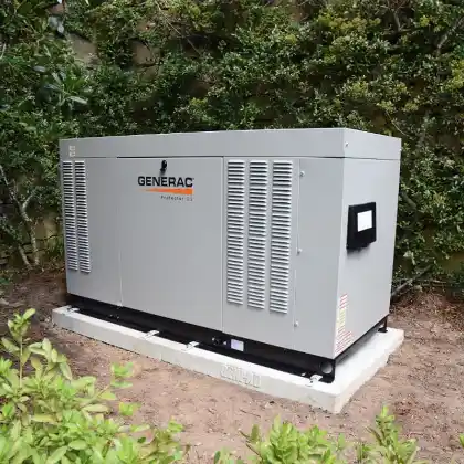 GenPad concrete pad for Generac liquid-cooled generator | Charleston Concrete