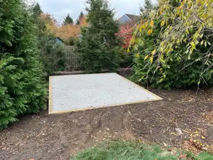 Shed base made from gravel | Charleston Concrete
