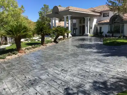 Surface of decorative concrete overlay | Charleston Concrete